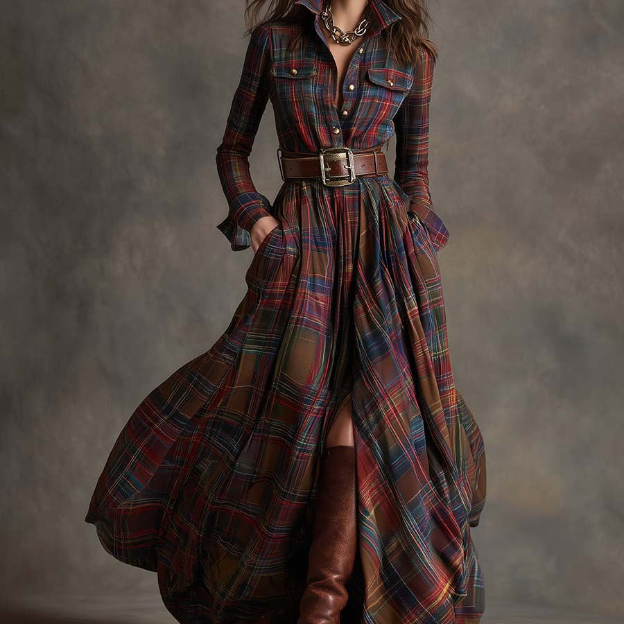 HANNA | Retro maxi sukienka