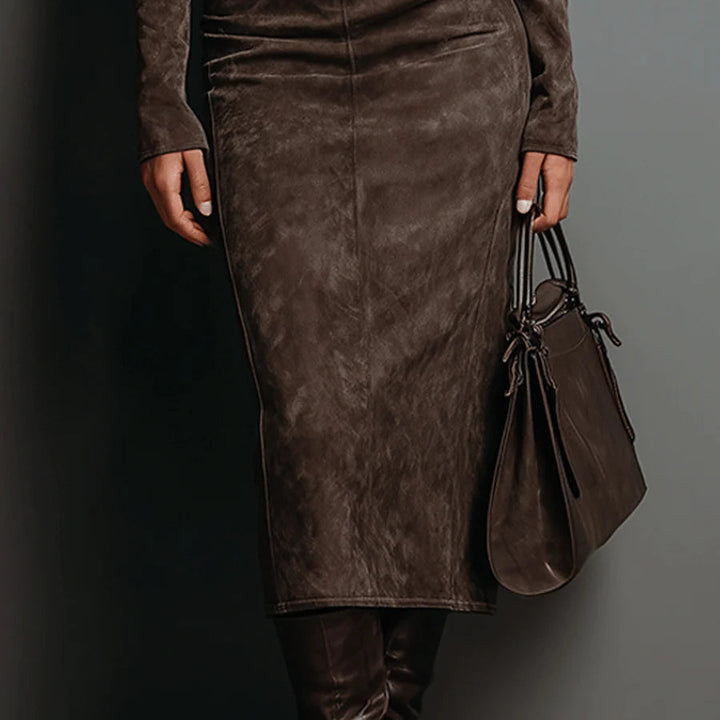 Sukienka Midi z długim rękawem