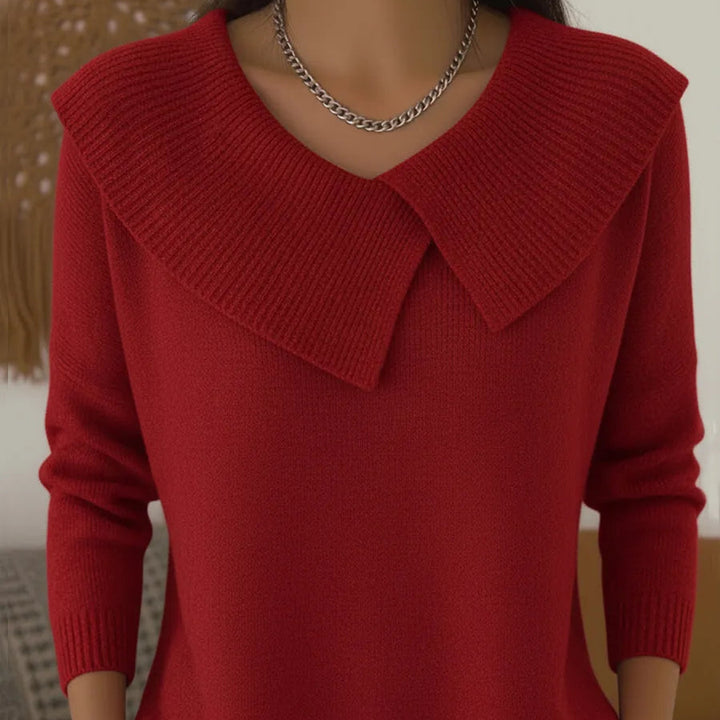 Katarina | Elegancki sweter z ozdobnym kołnierzem