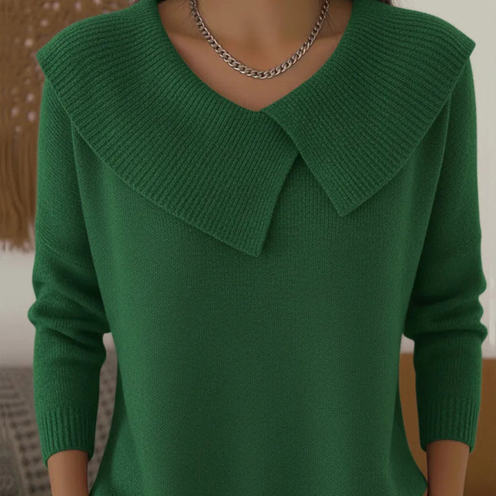 Katarina | Elegancki sweter z ozdobnym kołnierzem