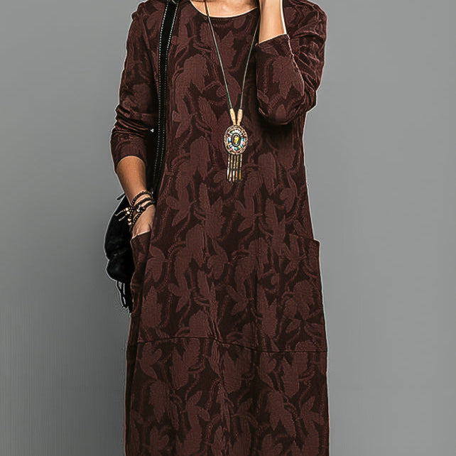 CASSIE | Casual zimowa sukienka z okrągłym dekoltem