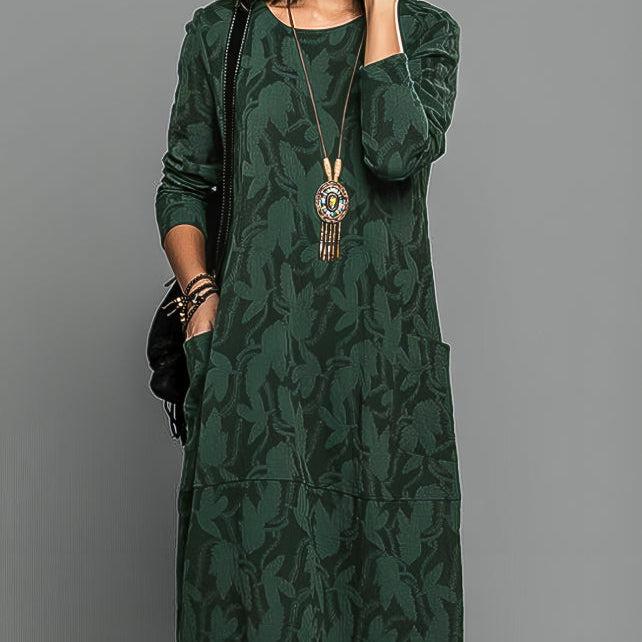 CASSIE | Casual zimowa sukienka z okrągłym dekoltem