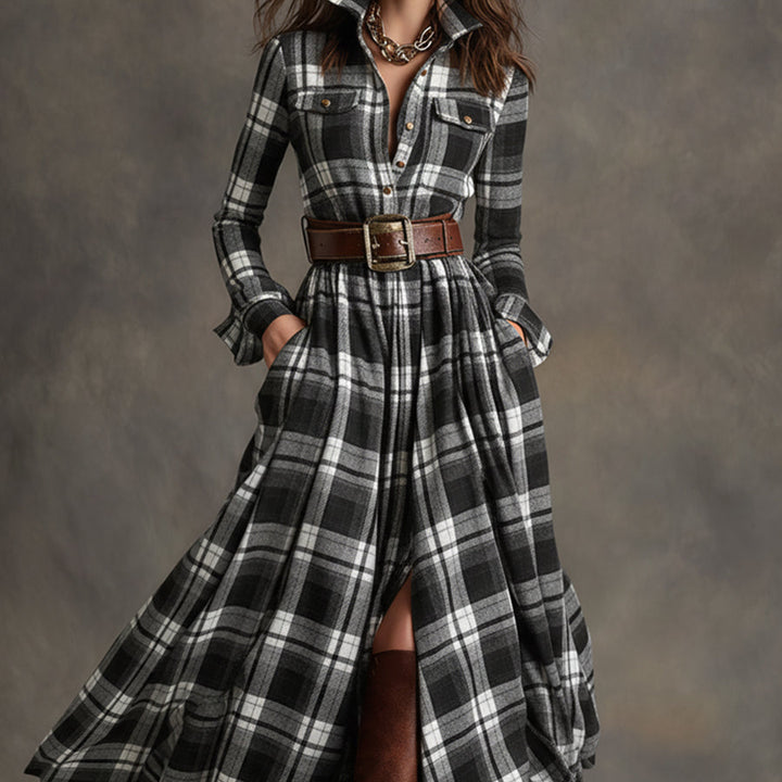 Ewelina | Klasyczna Elegancka Sukienka Koszulowa