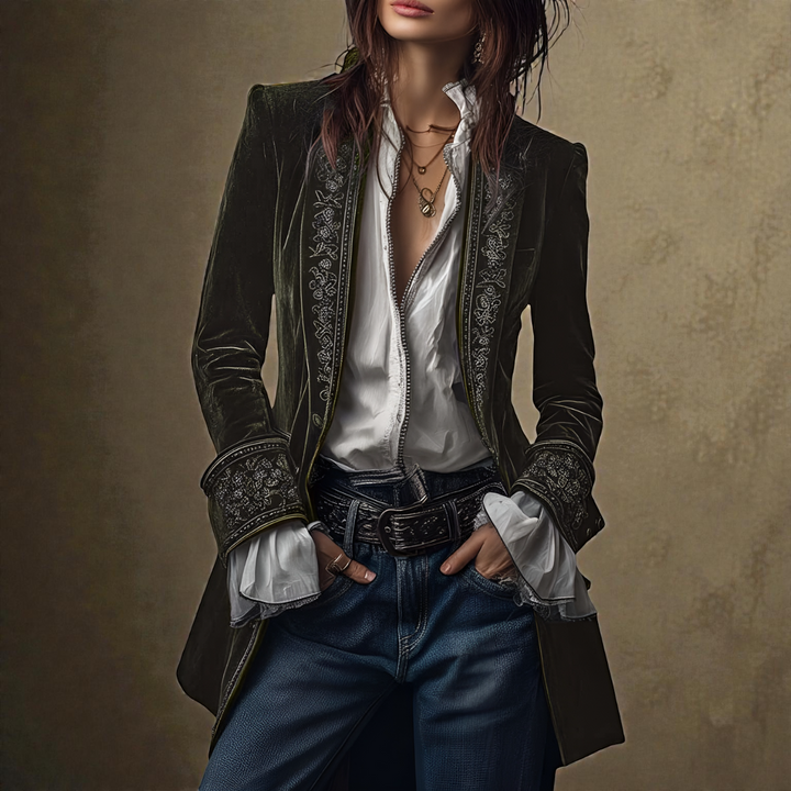 NATALIA™ | Elegancka aksamitna kurtka