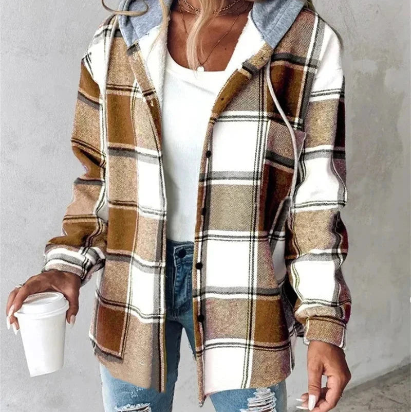 MAJA| Damska kurtka z polaru – luźny fason na guziki, idealna na jesień i zimę.