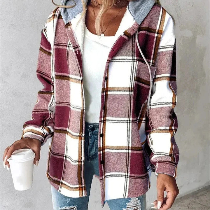 MAJA| Damska kurtka z polaru – luźny fason na guziki, idealna na jesień i zimę.