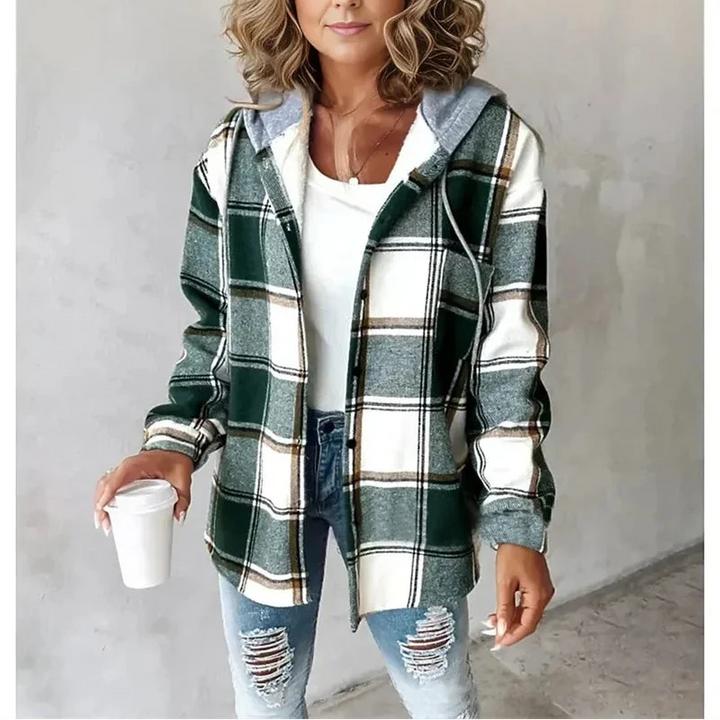 MAJA| Damska kurtka z polaru – luźny fason na guziki, idealna na jesień i zimę.