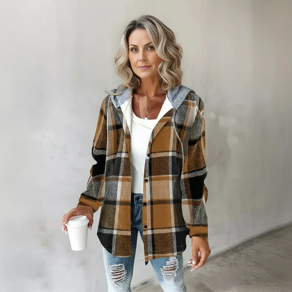 MAJA| Damska kurtka z polaru – luźny fason na guziki, idealna na jesień i zimę.