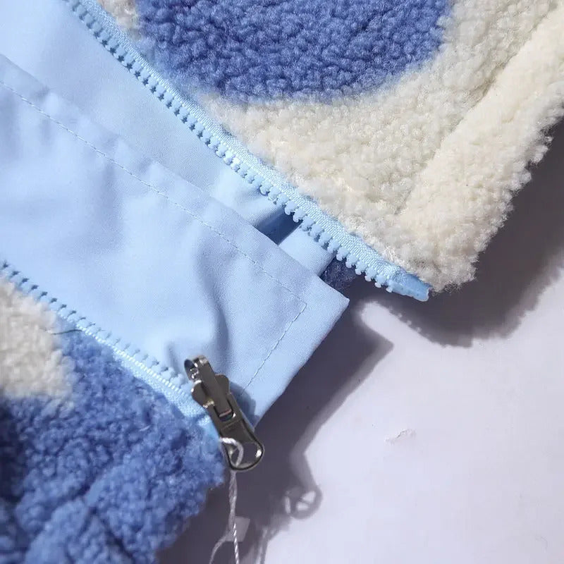 Radana | Dwustronna zimowa kurtka z serduszkami