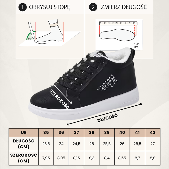 PLUSHPRINT™ - CIEPŁE BUTY SNEAKERSOWE DAMSKIE