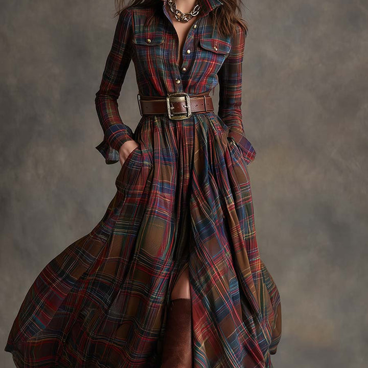 HANNA | Retro maxi sukienka