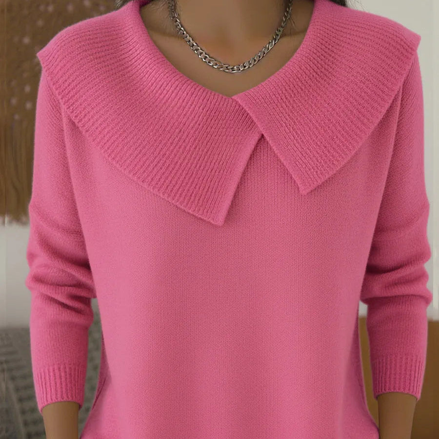 Katarina | Elegancki sweter z ozdobnym kołnierzem