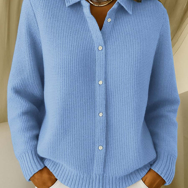 Ewa | Klasyczny dziany kardigan z guzikami